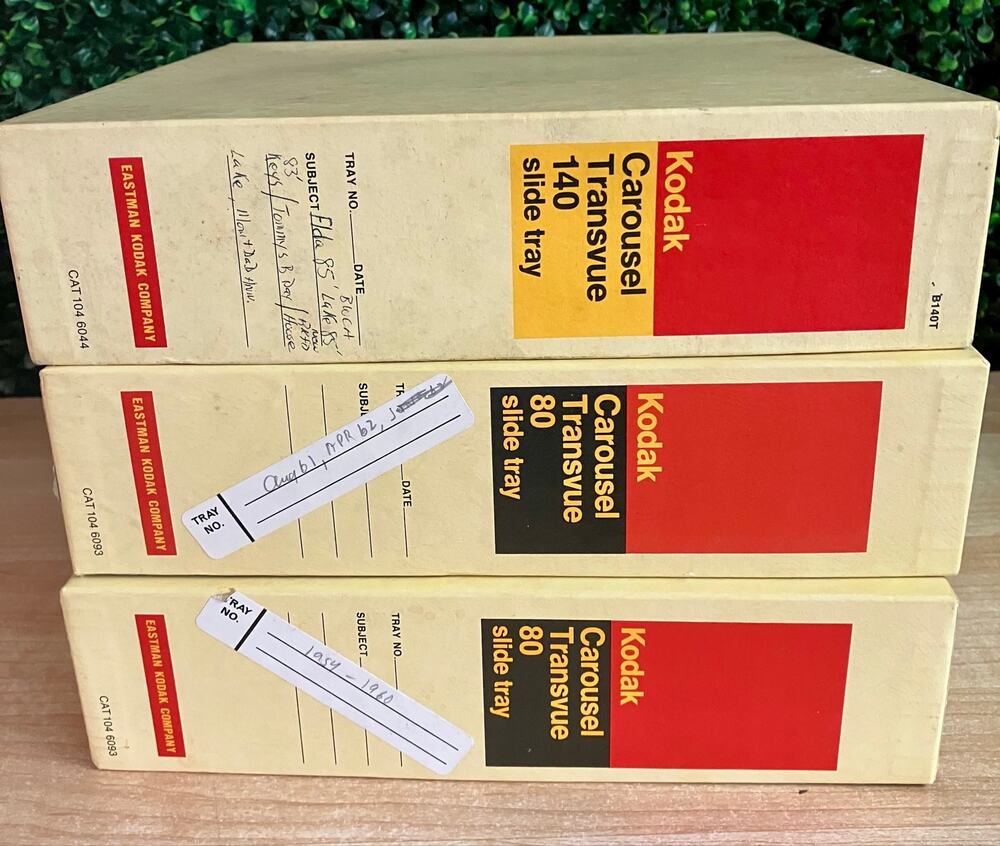 Vintage Lot of 3 Kodak Carousel Transvue Slide Trays